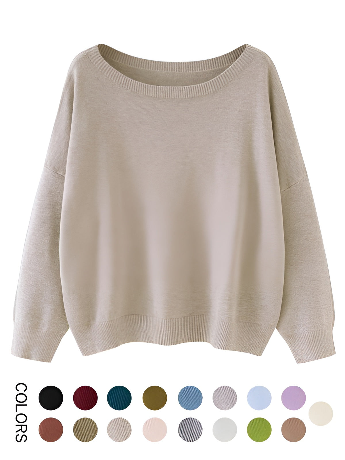 Alore Plain Scoop Neck Sweater