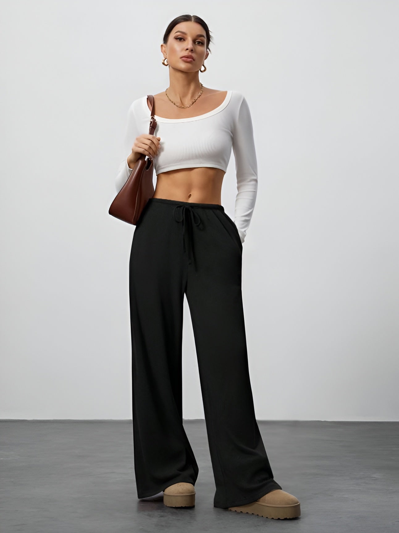 Neria Wide-Leg Sweatpants