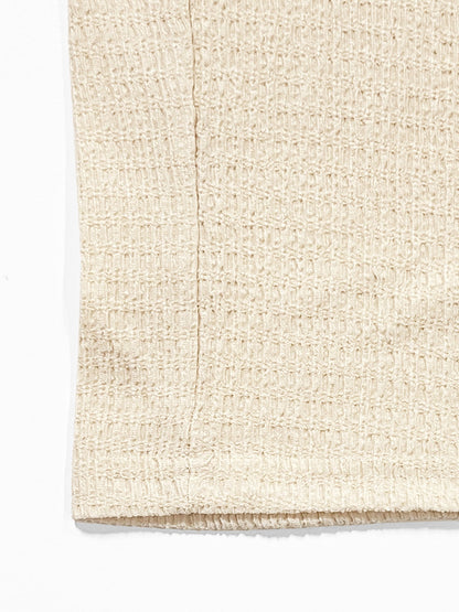 Cozy Solid Round Neck Short Sleeve Top & Wide Leg Trousers Co-ord