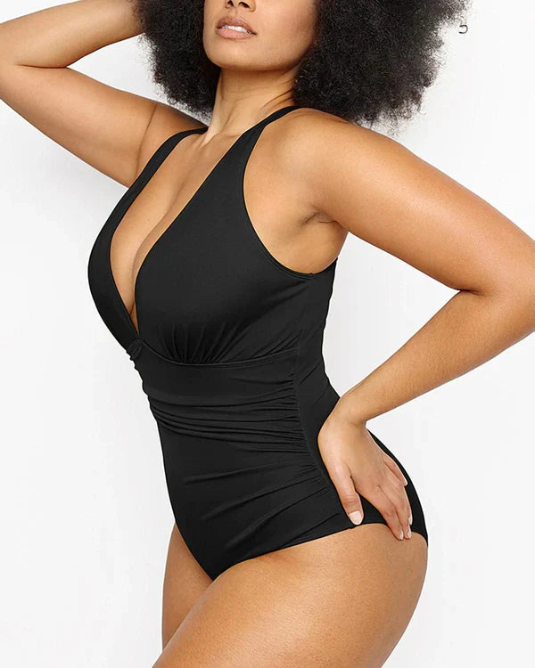 CurveLift™ Ruched One-Piece Sculpting Swimsuit