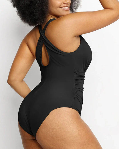 CurveLift™ Ruched One-Piece Sculpting Swimsuit