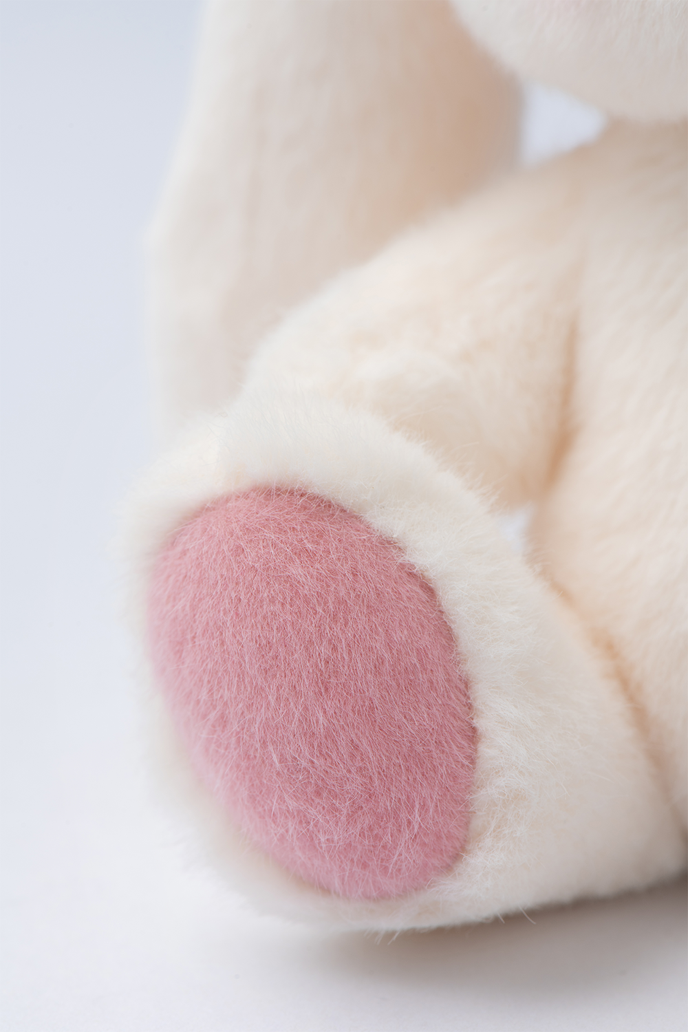 Lina Bear Pocket Series - White Drop Ear Bunny with Pink Cherry Dress(15CM)