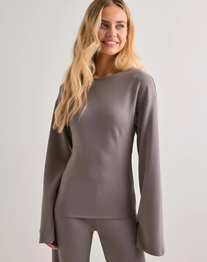 Neria Luxury Wide-Sleeve Sweat