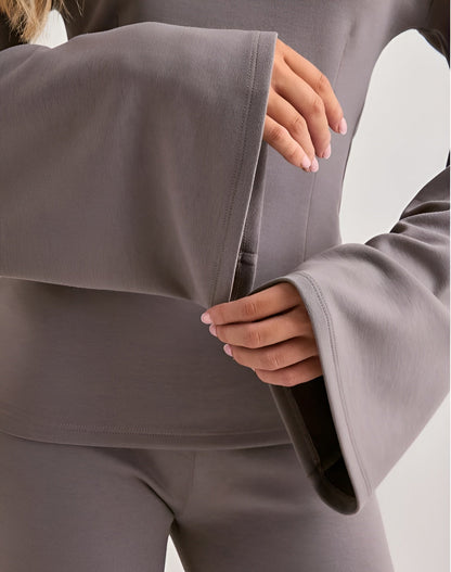 Neria Luxury Wide-Sleeve Sweat