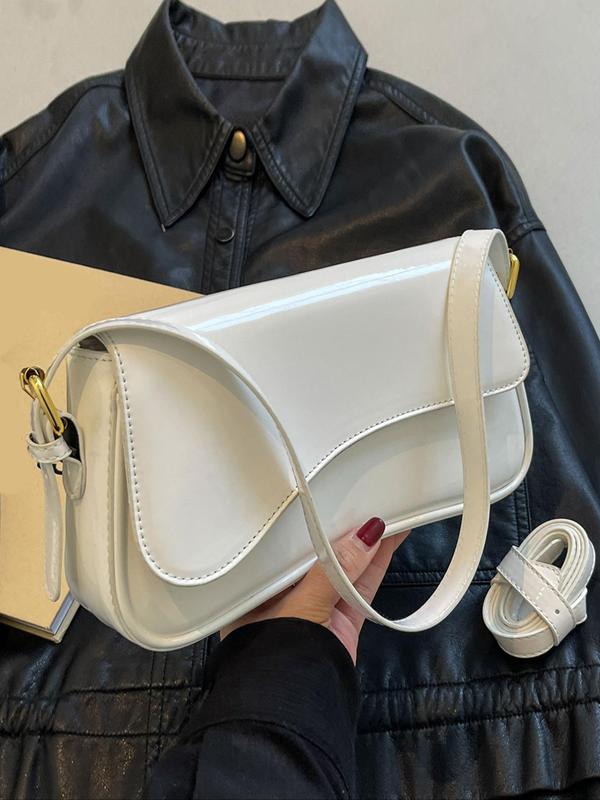 LUXERA - Chic Glossy Saddle Bag