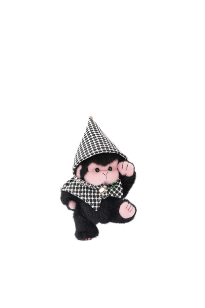 Lina Monkey in Pink Face with Black & White Cloak(12cm)