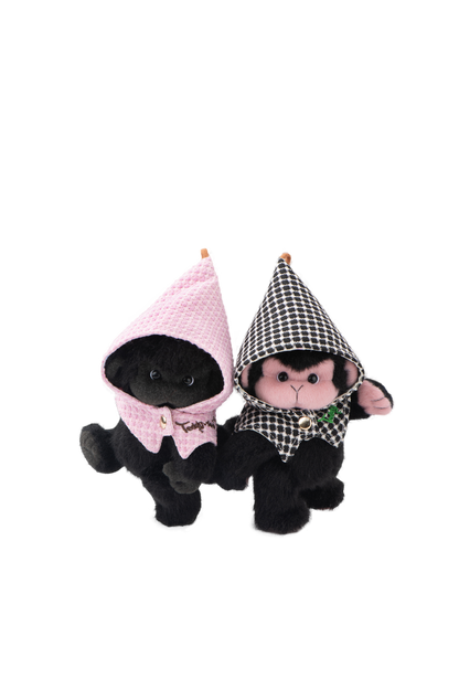 Lina Monkey in Pink Face with Black & White Cloak(12cm)