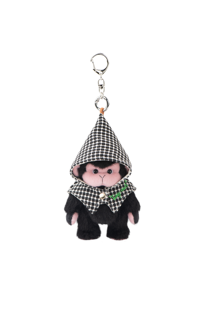 Lina Monkey in Pink Face with Black & White Cloak(12cm)