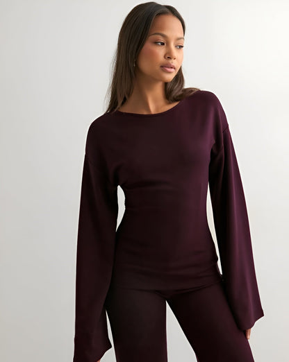 Neria Luxury Wide-Sleeve Sweat