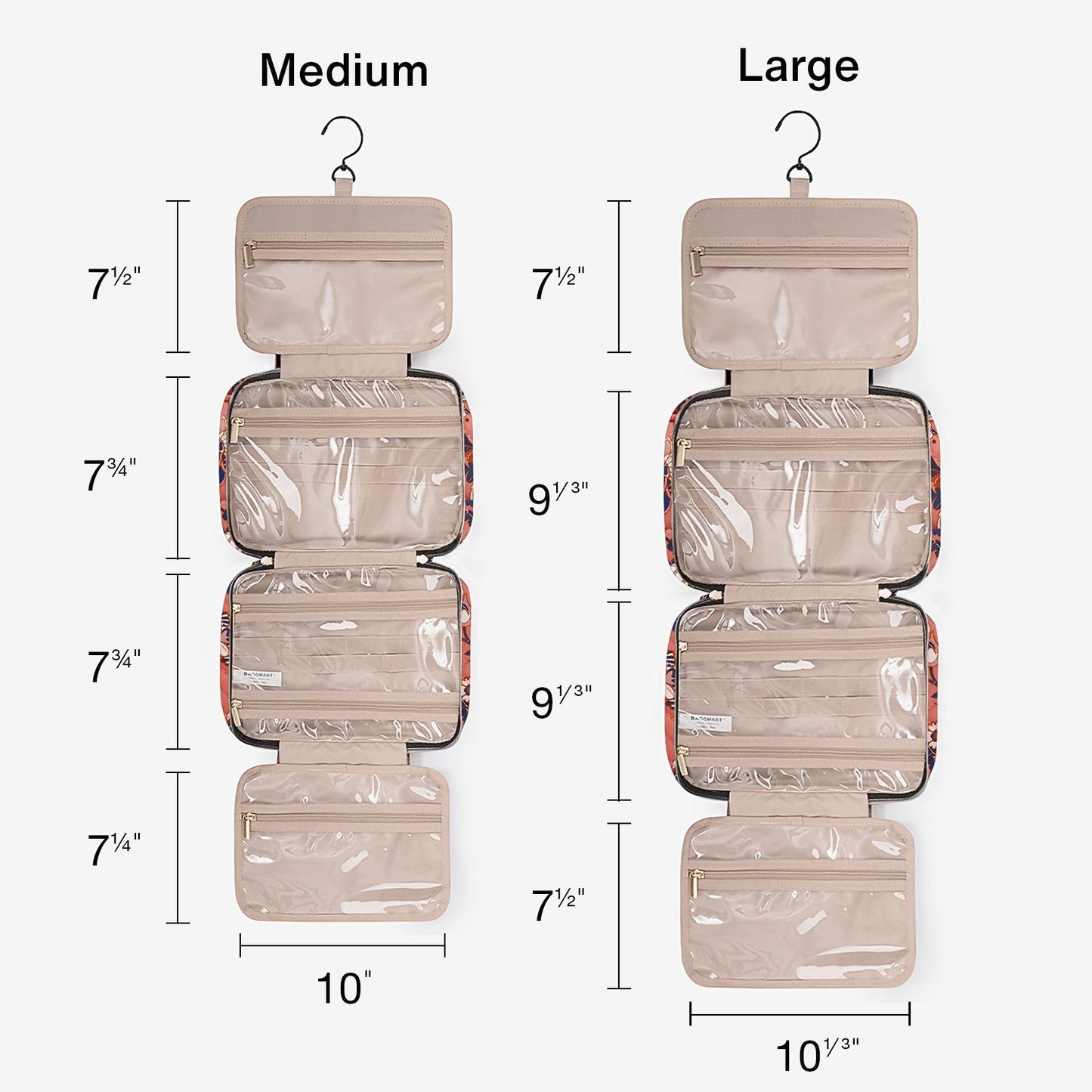 Bonchemin Red Floral The Space Saver Toiletry Bag