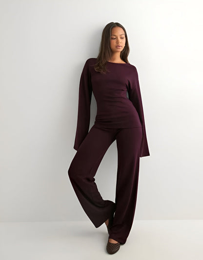 Neria Luxury Wide-Sleeve Sweat