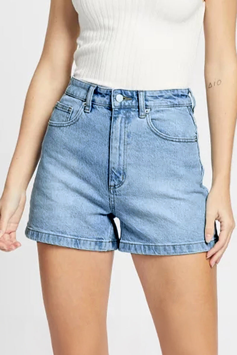 Versatile High Waist Multi-Pocket Denim Shorts