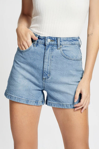 Versatile High Waist Multi-Pocket Denim Shorts