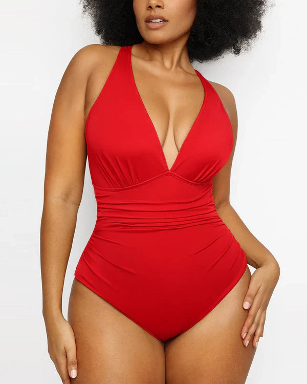 CurveLift™ Ruched One-Piece Sculpting Swimsuit