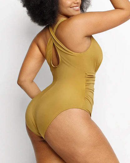 CurveLift™ Ruched One-Piece Sculpting Swimsuit