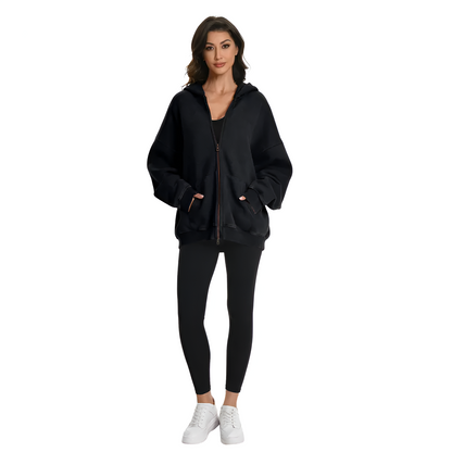 Alore Edge Double-Zip Acid Wash Sweatshirt