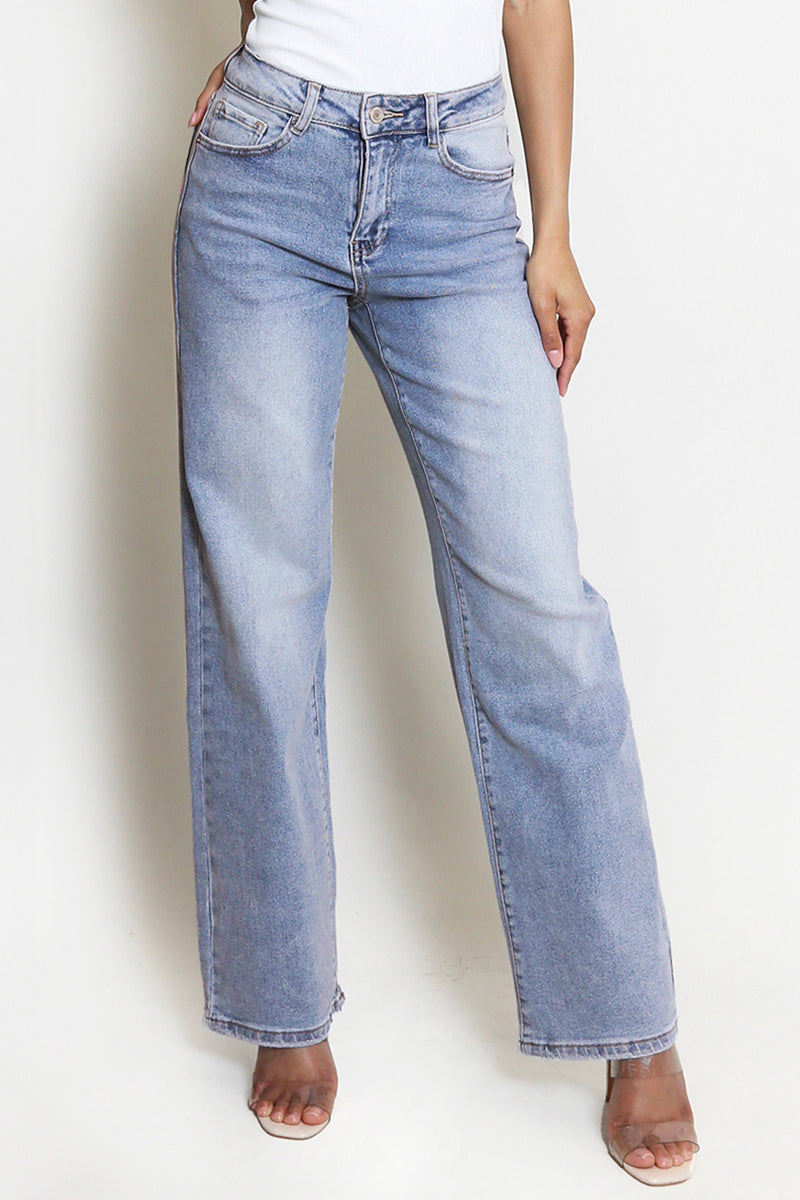 Petite Casual Mid Rise Denim Multi Pocket Stretchy Jeans