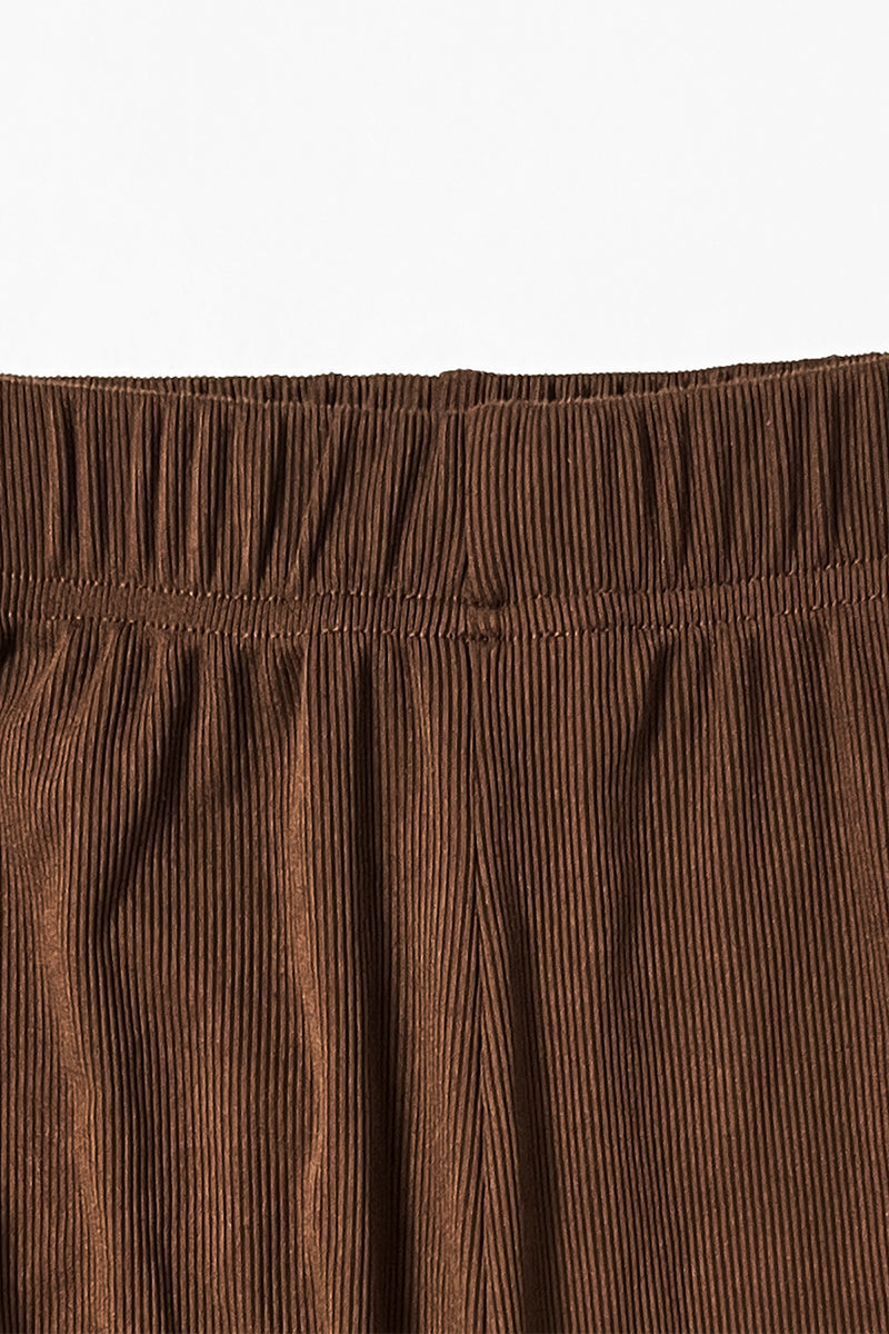 Solid Shelf-Bra Tank Top & Wide-Leg Trousers Summer Co-ord Set