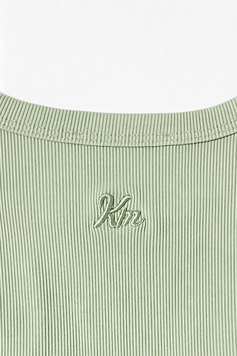 Solid Shelf-Bra Tank Top & Wide-Leg Trousers Summer Co-ord Set