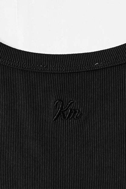 Solid Shelf-Bra Tank Top & Wide-Leg Trousers Summer Co-ord Set