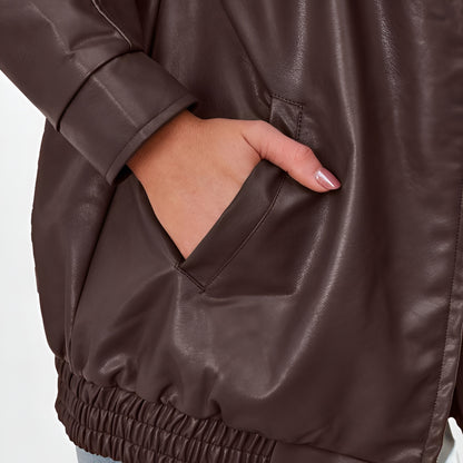 Alore Rebel Oversized Faux Leather Jacket