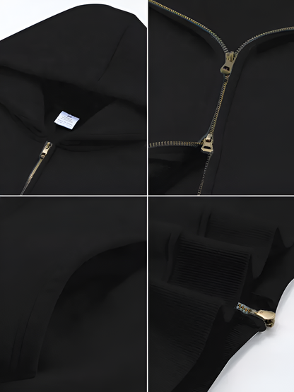 Alore Edge Double-Zip Acid Wash Sweatshirt