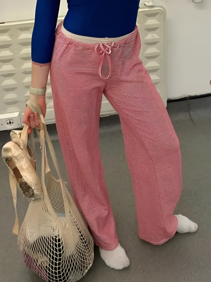 Alore Striped Straight-Leg Pants