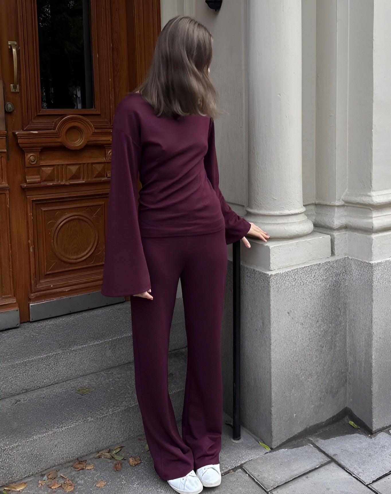 Neria Luxury Wide-Sleeve Sweat