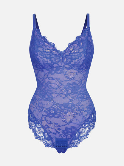 Lace V Neck Full Bodysuit Underwear