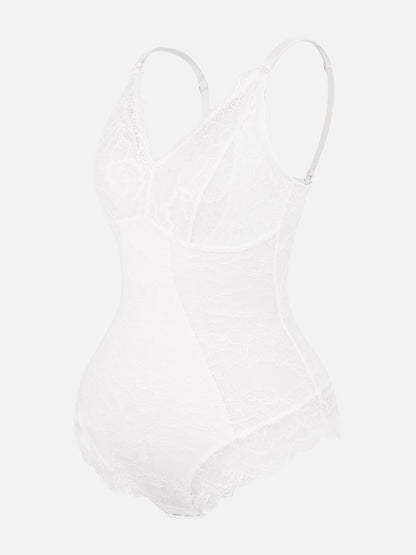 Lace V Neck Full Bodysuit Underwear