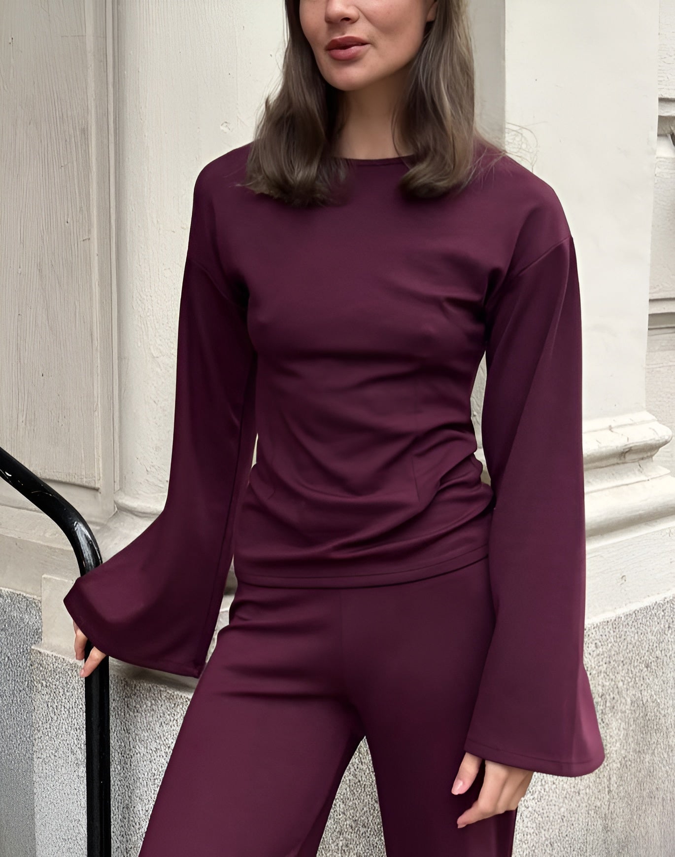 Neria Luxury Wide-Sleeve Sweat