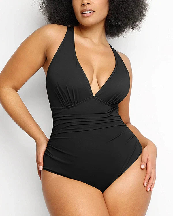 CurveLift™ Ruched One-Piece Sculpting Swimsuit