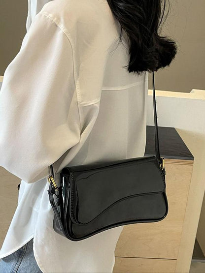 LUXERA - Chic Glossy Saddle Bag