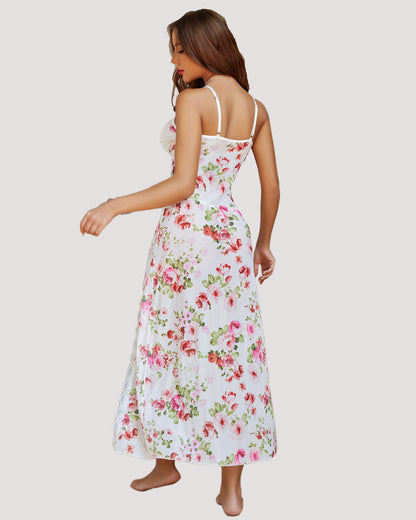 MidnightBloom™ Mesh Split Nightgown