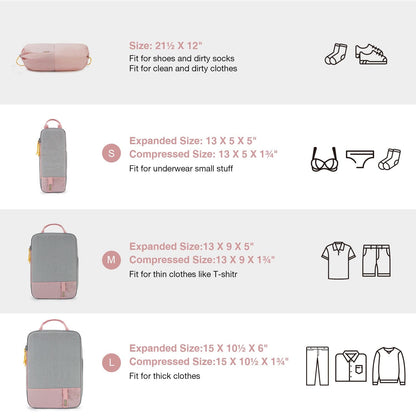 Bagsmart Compression Packing Cubes