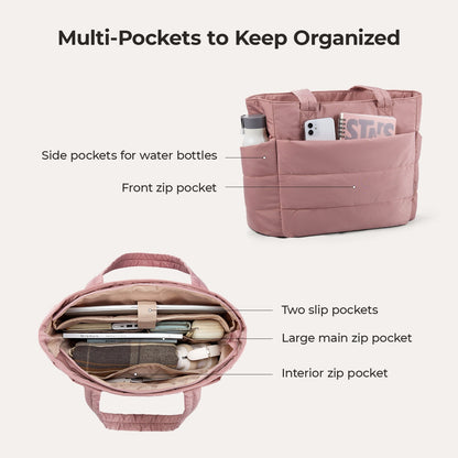 20L Puffy Tote Bag med 15,6" laptoprom