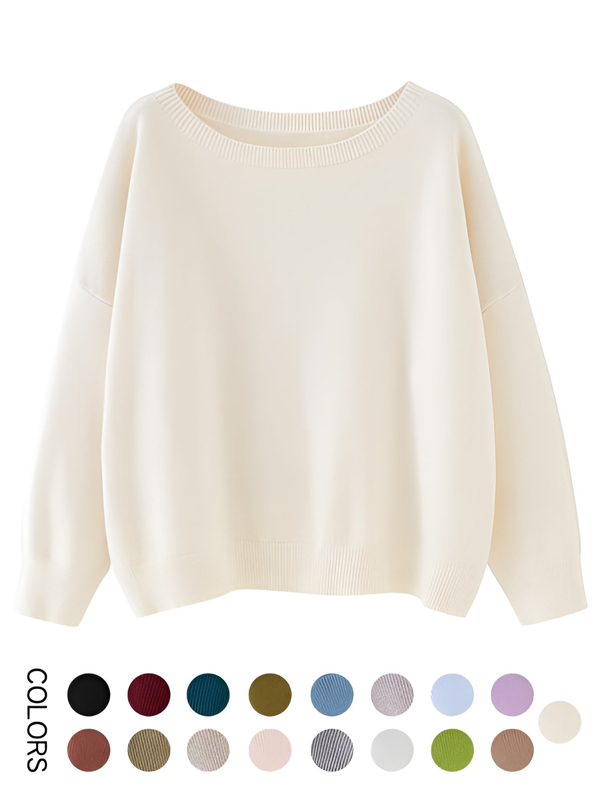 Alore Plain Scoop Neck Sweater