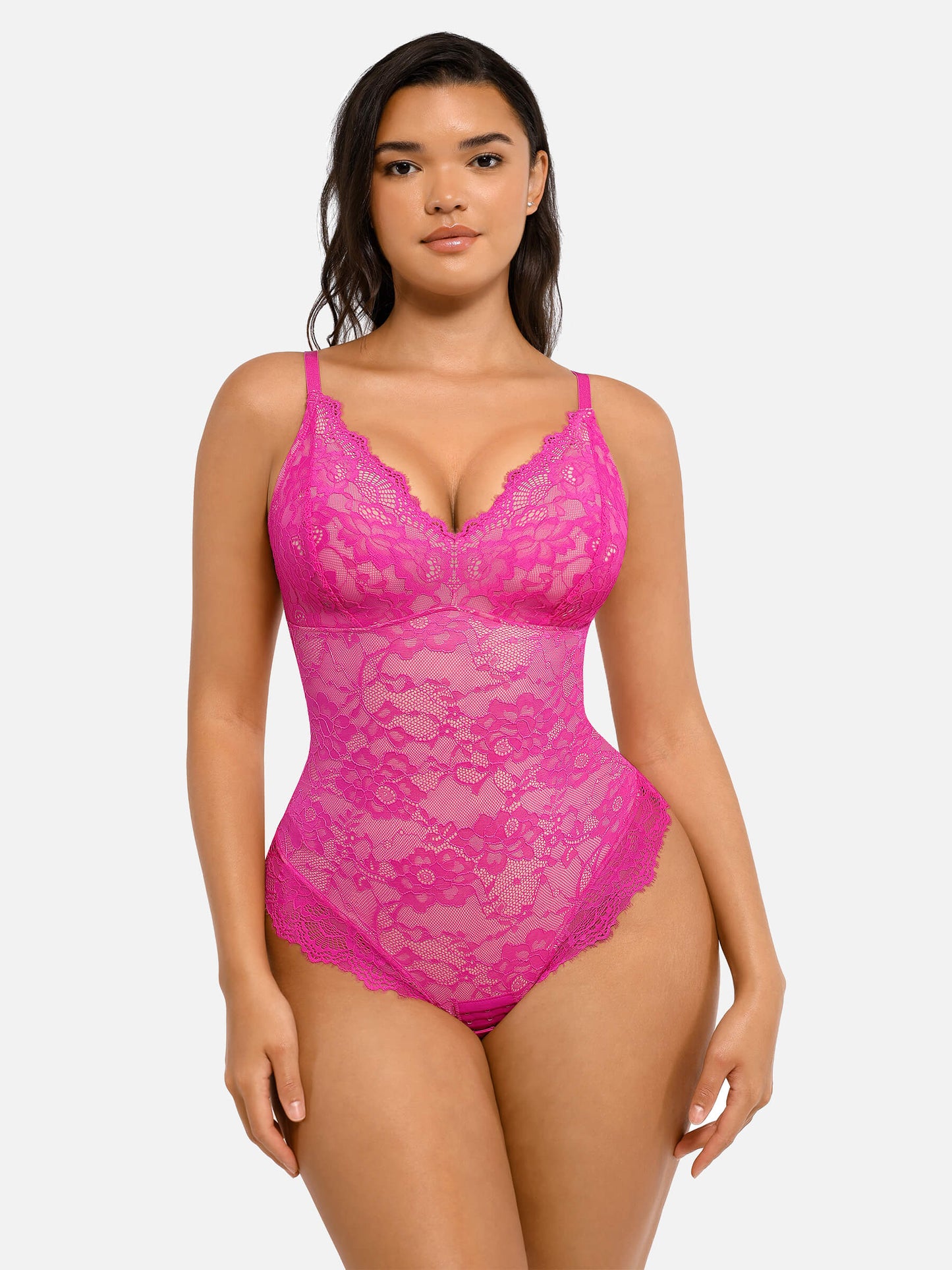 Lace V Neck Full Bodysuit Underwear
