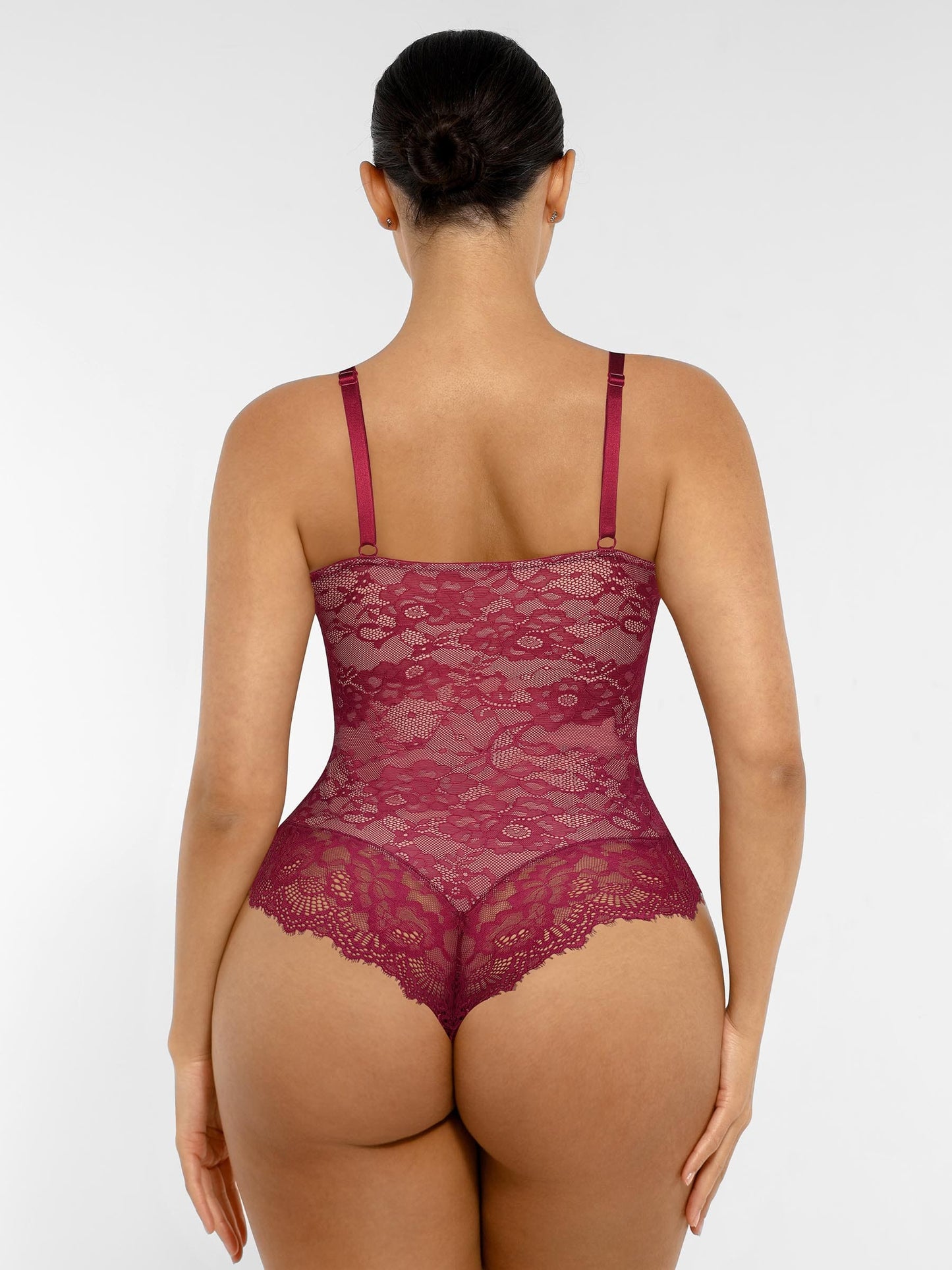 Lace V Neck Full Bodysuit Underwear