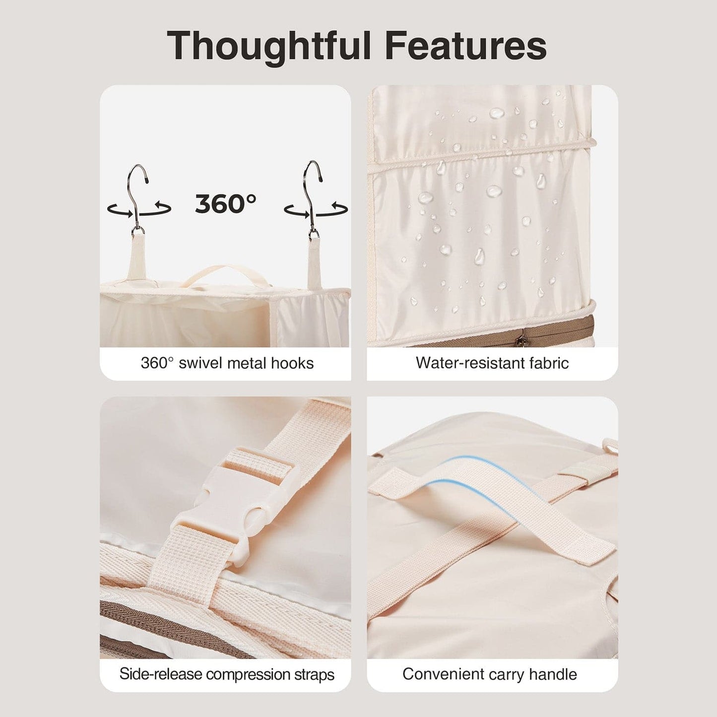 Hanging Foldable Compression Packing Cubes