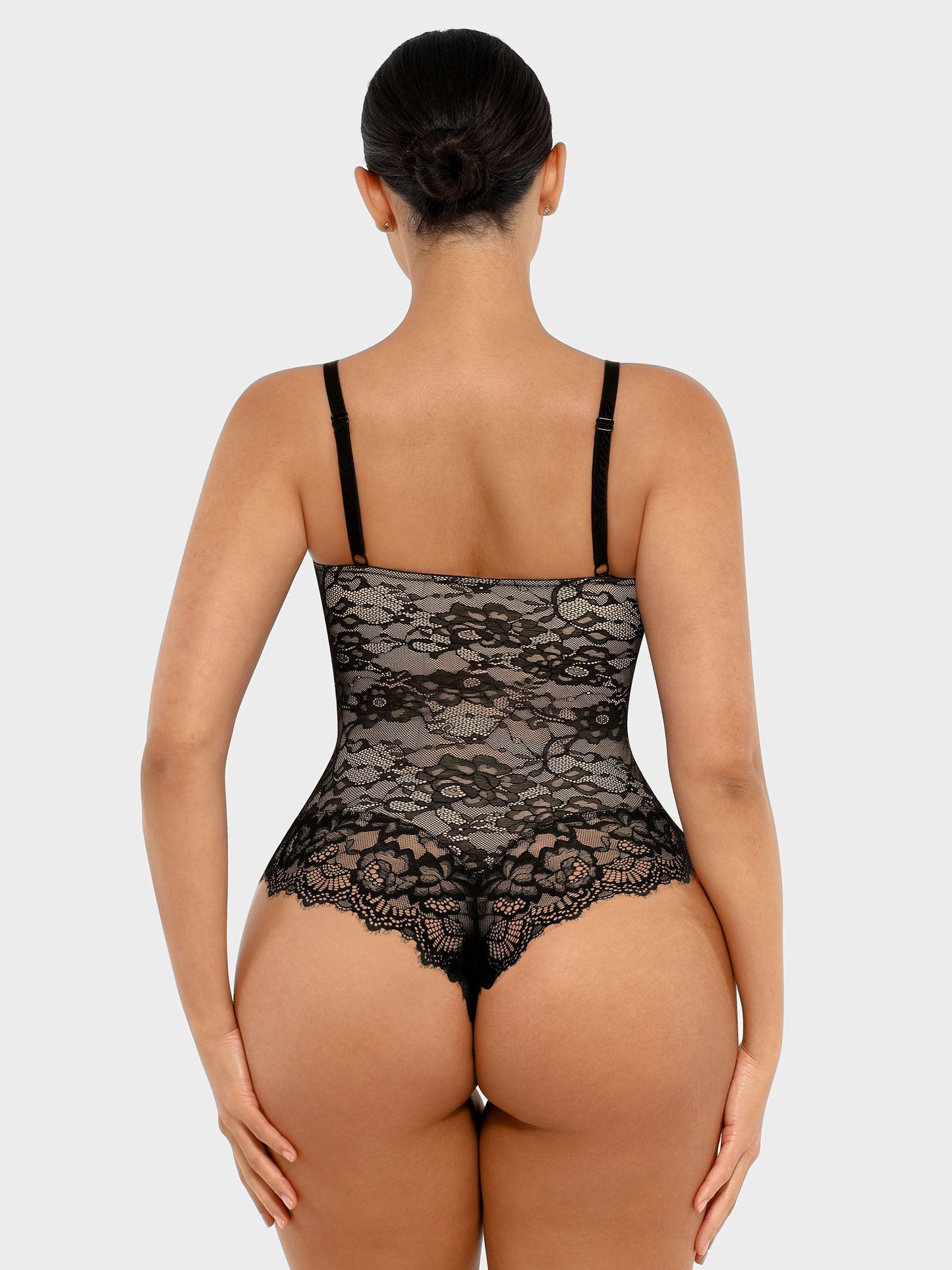 Lace V Neck Full Bodysuit Underwear