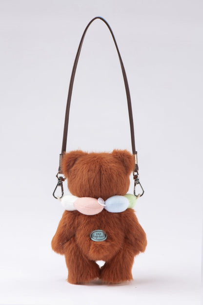 Lina Bear Pocket Series - Rainbow Flower Bear in Chestnut with Collar (15cm)