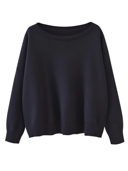Alore Plain Scoop Neck Sweater