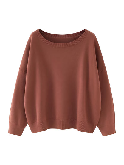 Alore Plain Scoop Neck Sweater
