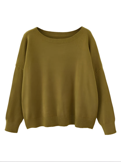 Alore Plain Scoop Neck Sweater