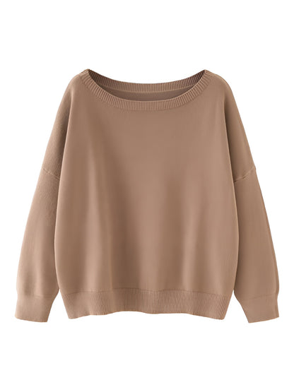 Alore Plain Scoop Neck Sweater