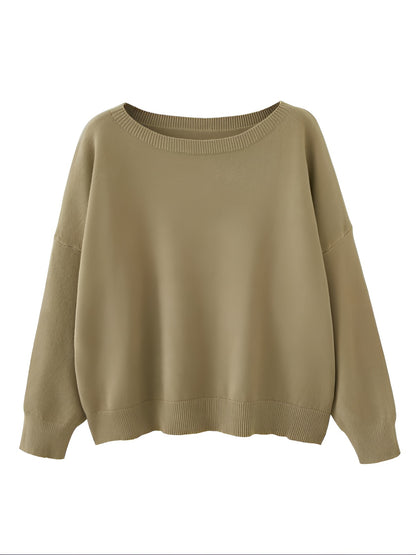 Alore Plain Scoop Neck Sweater