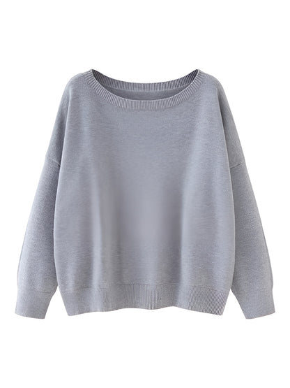 Alore Plain Scoop Neck Sweater