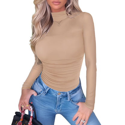NERIA Mesh Turtleneck Bodysuit