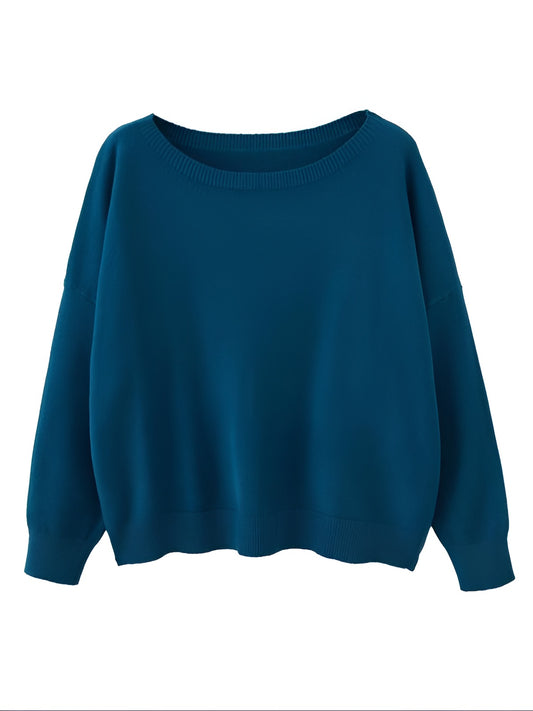 Alore Plain Scoop Neck Sweater